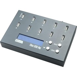 EZ Dupe Duplicador Mini USB Pro de 9 Objetivos - Copias Simultáneas, Soporte para USB Tipo-A y Disco