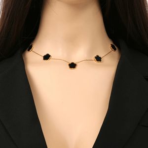 Set Collar Aretes y Pulsera Trébol Negro Para Suerte Mujer Accesorios