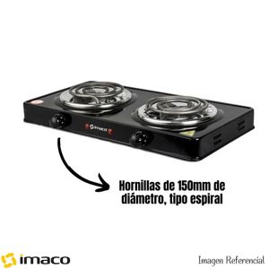 Cocina Electrica Imaco de 2 Hornillas HP1400