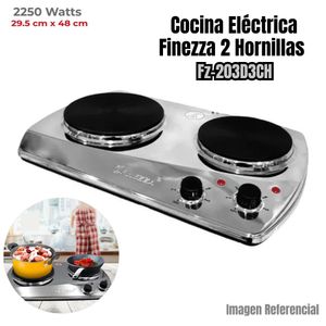 Cocina Electrica Finezza de 2 Hornillas FZ-203D3CH