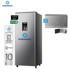 Combo Indurama Refrigeradoras Croma RI-289D y Hrono Microondas MWI-20TCRP