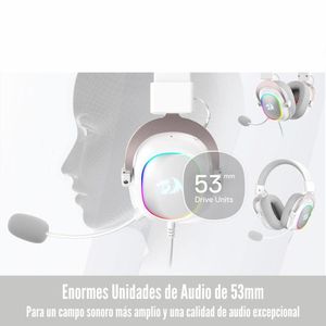 Audífono Redragon Zeus Pro Wireless H510W-Pro Sonido 7.1 - Blanco