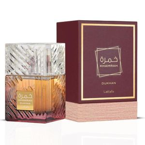 Lattafa Khamrah Dukhan EDP Unisex, fragancia oriental intensa