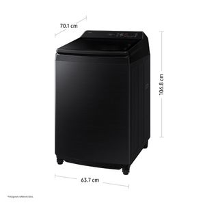 Lavadora Samsung AI Wash EcoBubble™ 17kg Negra WA80F17S8BPE