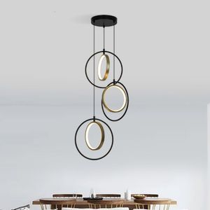 Lámpara Colgante Led Orange Aura Luz Cálida Negro/Oro