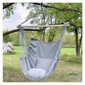 Hamaca Silla Acolchonada Colgante Gris 130cm x 100cm