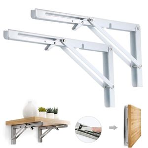 Repisa, Soporte, Ángulo Plegable Push 40cm Pack X2