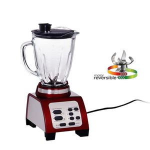 Licuadora FOSTERIER con Motor Reversible Vaso de Vidrio Templado Rojo