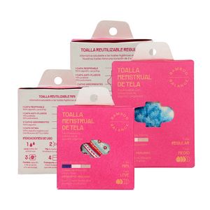 Toalla Higiénica de Tela Bamboo Balance Pack Flujo Leve Vicuña