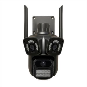 Cámara De Seguridad 360°Triple Lente UHD Visión Nocturna Alarma