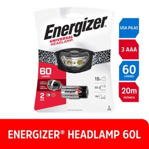 Linterna Frontal ENERGIZER 60 Lumenes 2 modos 20 mts