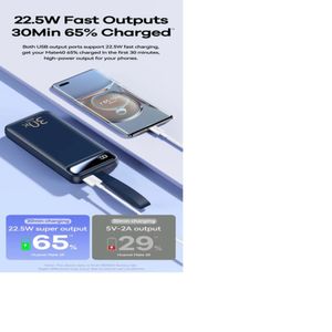 Cargador portátil Remax modelo rpp 522 30000mah pd20w qc22.5w azul