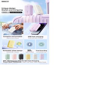 Cargador portátil Remax modelo rpp 595 10000mah pd 20w blanco