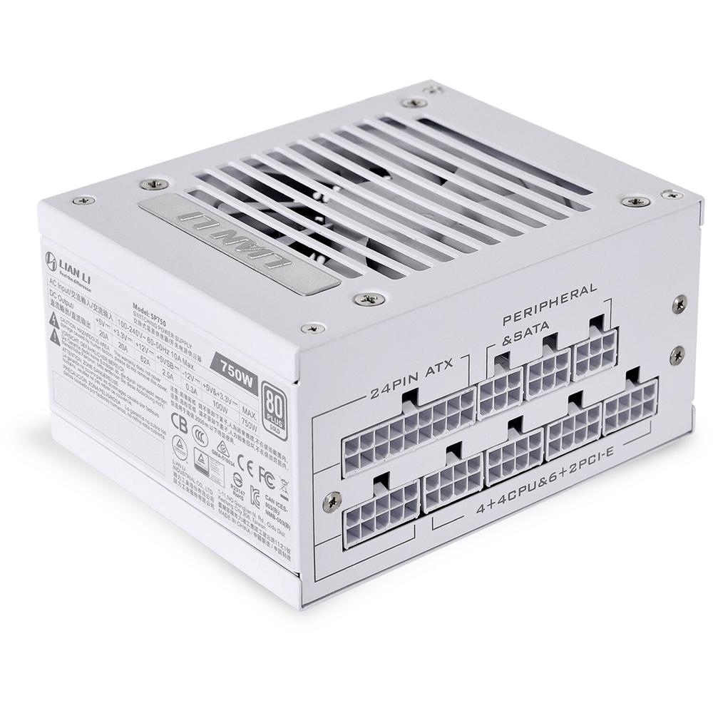 Lian Li 750W SP750 SFX 80 Plus Gold Fully Modular Power Supply (White ...