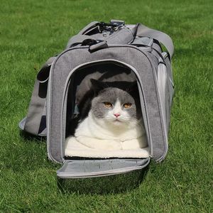 Maleta Transportador para Mascotas Gatos y Perros - Gris