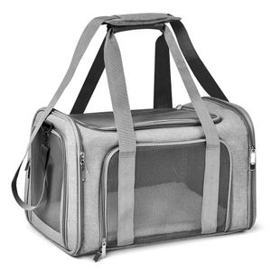 Maleta Transportador para Mascotas Gatos y Perros - Gris