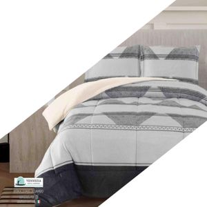 Set de Edredon Queen Patagonico Piel de Angel  c/ Carnero Venezia 100% Algodón de 5 Piezas - DF