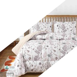 Set de Edredon Queen Patagonico Piel de Angel  c/ Carnero Venezia 100% Algodón de 5 Piezas - IJ