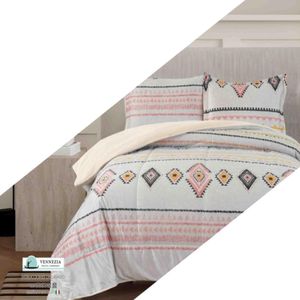 Set de Edredon Queen Patagonico Piel de Angel  c/ Carnero Venezia 100% Algodón de 5 Piezas - FG