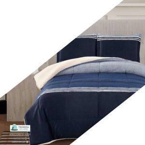 Set de Edredon Queen Patagonico Piel de Angel  c/ Carnero Venezia 100% Algodón de 5 Piezas - BC