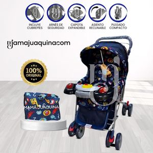 Coche Cuna De Lujo «SHABERT II» con Juegos Didácticos Azul Oscuro