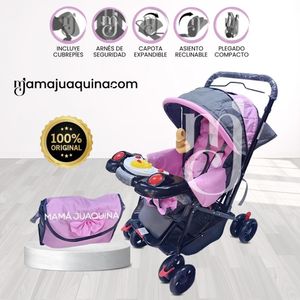 Coche Cuna De Lujo «SHABERT II» con Juegos Didácticos Rosa