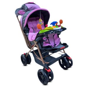 Coche Cuna De Lujo «SHABERT GOLD» con Juegos Didácticos Rosa