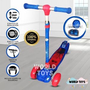 Scooter para niños «FUNNY KIDS» con Equipo de Seguridad Azul