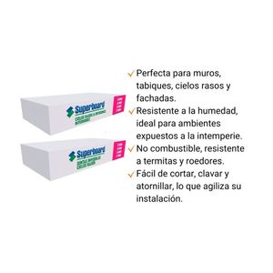 COMBO 10 Placas Fibrocemento Superboard ST 6mm 1.22x2.44 metros + Sellador + Adhesivo Sikaflex-11FC Purform Blanco 300ml