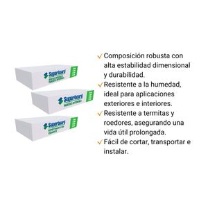 COMBO 10 Placas Fibrocemento Superboard ST 8mm 1.22x2.44 metros + Sellador + Adhesivo Sikaflex-11FC Purform Blanco 300ml