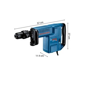 COMBO Demoledor 10.1Kg Gsh 11E 1500W + 4 cinceles Bosch + Amoladora Gws25-180 7" 2500w + Amoladora Gws7004 1/2" 710w Bosch