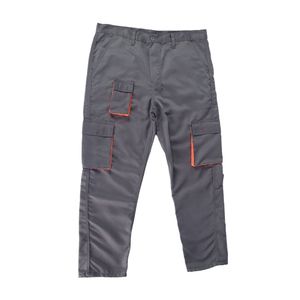 Pantalón de Trabajo Drill Tec Plomo Naranja Multibolsillo Talla L