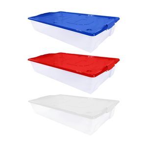 Caja organizadora bajo cama Super Dlux Duraplast