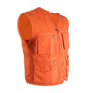 Chaleco de Trabajo Ligero Paper Touch Naranja Talla M
