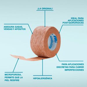 Micropore Nexcare Color Piel Caja 12Mm