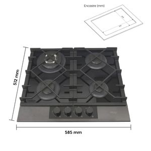 Cocina Encimera Empotrable FDV Signature 4 hornillas 60cm