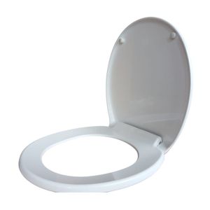 Asiento Elongado Plástico Fiori Caída Lenta Blanco