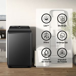 Lavadora HISENSE 22 Kg Carga Superior WT5I2223DB Inox