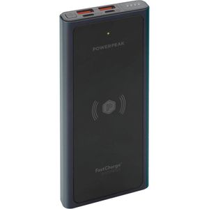 Cargador Inalámbrico 2 en 1 PowerPeak con Batería Portátil de 10,000mAh, Compatible con Qi, Carga In