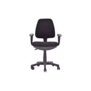 Silla De Oficina Ergonómica Lee Operativa Negro Brazos Fijos Ofideas