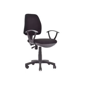 Silla De Oficina Ergonómica Lee Operativa Negro Brazos Fijos Ofideas