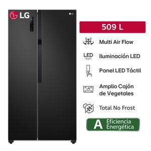 Refrigeradora LG 509L No Frost GS51MPD Negro