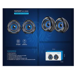 Parlantes Micronics Rhapsody MIC S315B Azul
