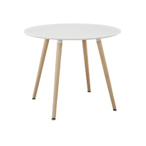 Mesa Práctica de Comedor Alanis Circular color Blanco TU MESITA