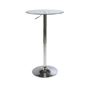 Mesa Minimalista de Acero Circular Pamela Vidrio TU MESITA