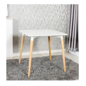 Mesa Práctica de Comedor Alanis Cuadrada color Blanco TU MESITA