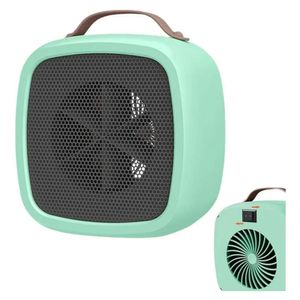 Mini Calefactor Portátil Eléctrico de 500W Calentador Estilo Moderno Verde