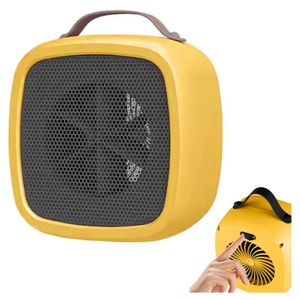 Mini Calefactor Portátil Eléctrico de 500W Calentador Estilo Moderno Amarillo