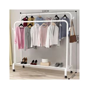 Perchero Colgador Organizador Estante Ropa Premium Blanco Con Ruedas