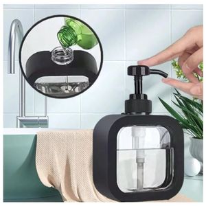 Dispensador de Jabón Líquido Cremas Estilo Moderno Negro